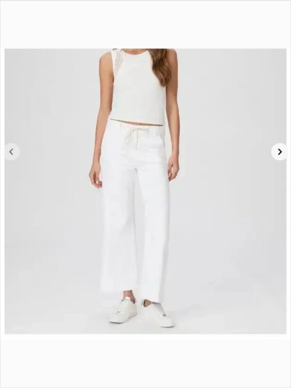 NWT PAIGE Carly High Waist Ankle Wide Leg Pants *30*